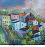 Sunny July in St. John's, Oil on Canvas